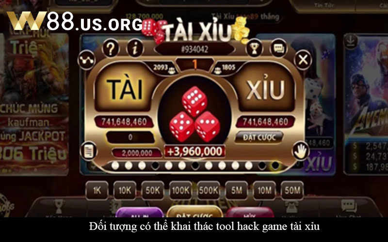 Đối tượng có thể khai thác tool hack game tài xỉu