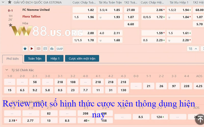 Review một số hình thức cược xiên thông dụng hiện nay